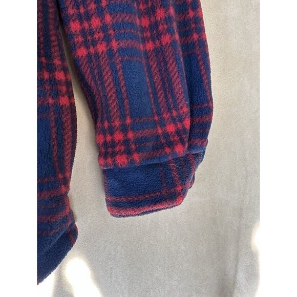 Vintage Columbia REVERSIBLE Pullover- Heavy Made In USA Quarter Zip Red Large - Picture 13 of 16